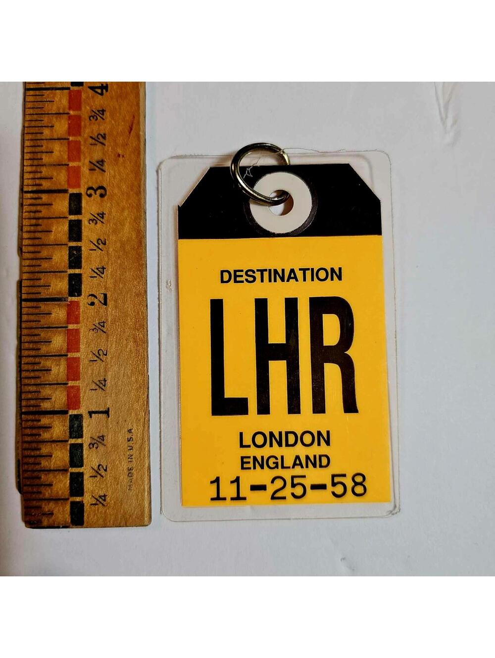 Vintage - Inspired Luggage Tag Destination (LHR) London, England